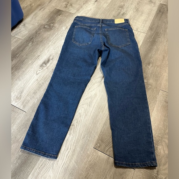 Everlane high rise slim straight jeans 30 ankle blue denim button fly casual - Picture 8 of 9